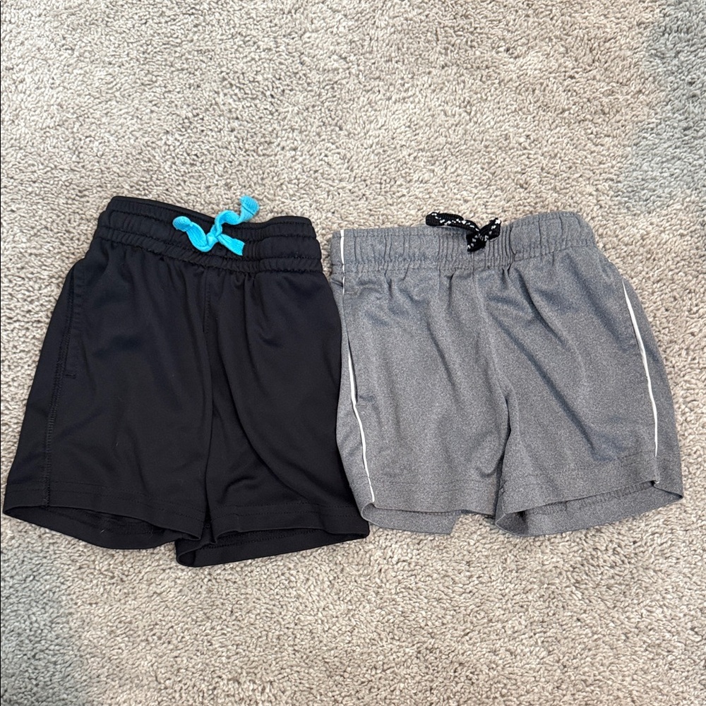Kids Black and Gray Shorts Set